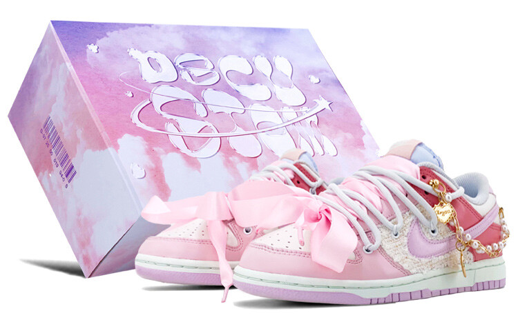 

Кроссовки Nike Dunk Skateboard Shoes Women's Low-Top Pink White