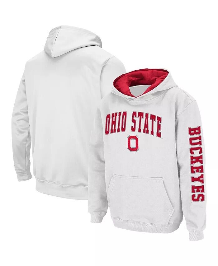 

Пуловер с капюшоном Big Boys Ohio State Buckeyes 2-Hit Colosseum, белый