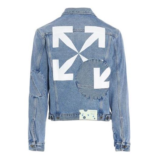 

Куртка Off-White Arrow Twist Denim Jacket 'Cobalt Blue/White', синий