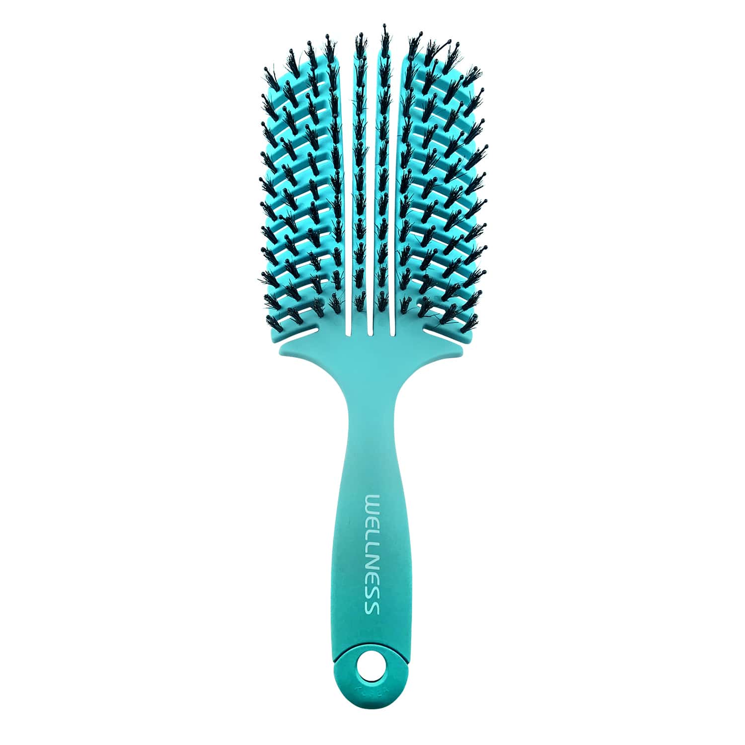 

Плоская расческа с щетиной кабана flat hair brush - blue large Wellness Premium Products, количество 1 шт.