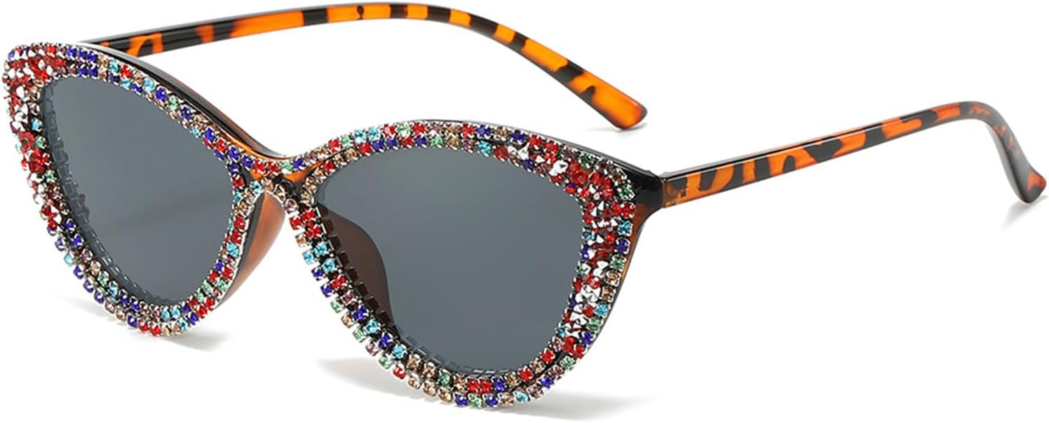 

Солнцезащитные очки Willochra «Кошачий глаз» со стразами, модные маленькие женские солнцезащитные очки, мужские очки для панк-вечеринки, блестящие женские солнцезащитные очки, C2