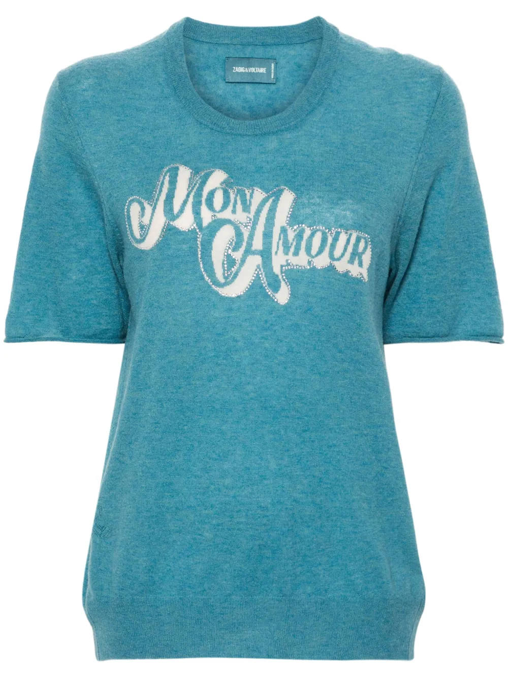 

Трикотажный топ Ida с кристаллами Zadig&Voltaire, синий