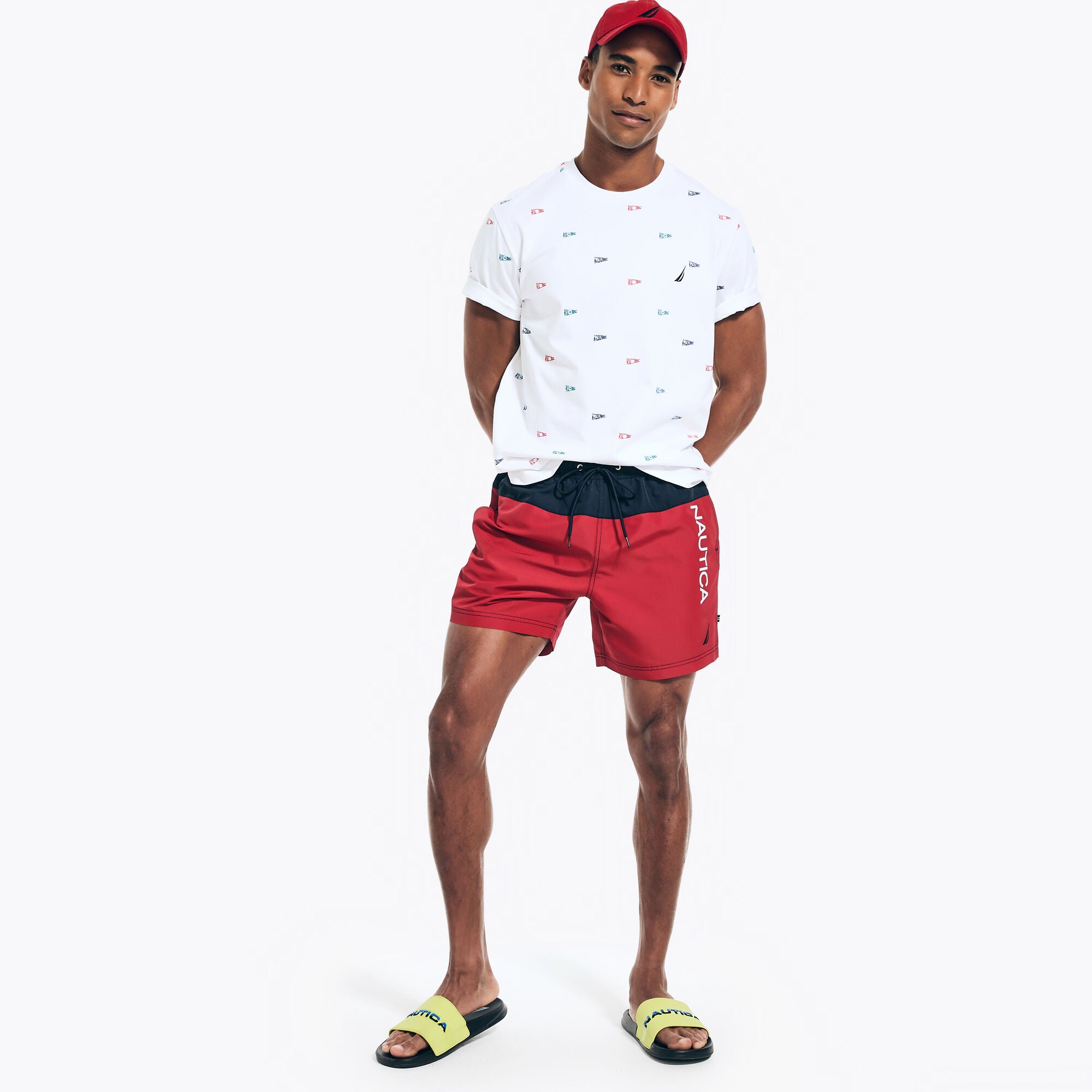 

Мужские пляжные шорты Nautica, цвет nautica red