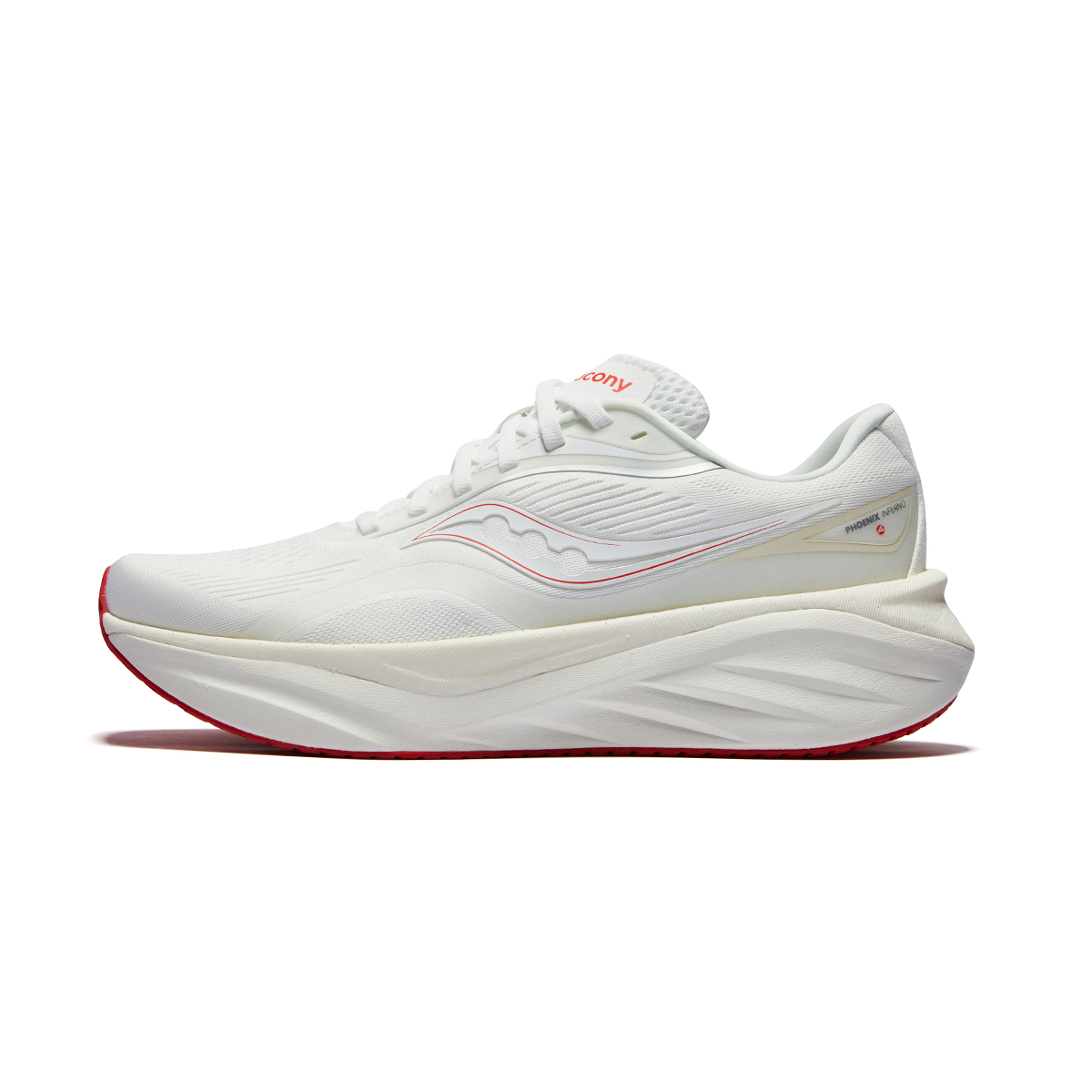 

Saucony Кроссовки для бега с низким верхом, дышащие, противоскользящие, амортизирующие, мужские, белые, красные