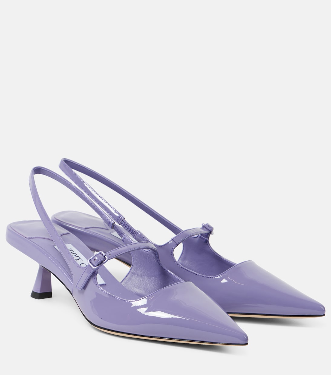 Туфли-лодочки Didi 45 из лакированной кожи с открытой пяткой Jimmy Choo, Tanzanite