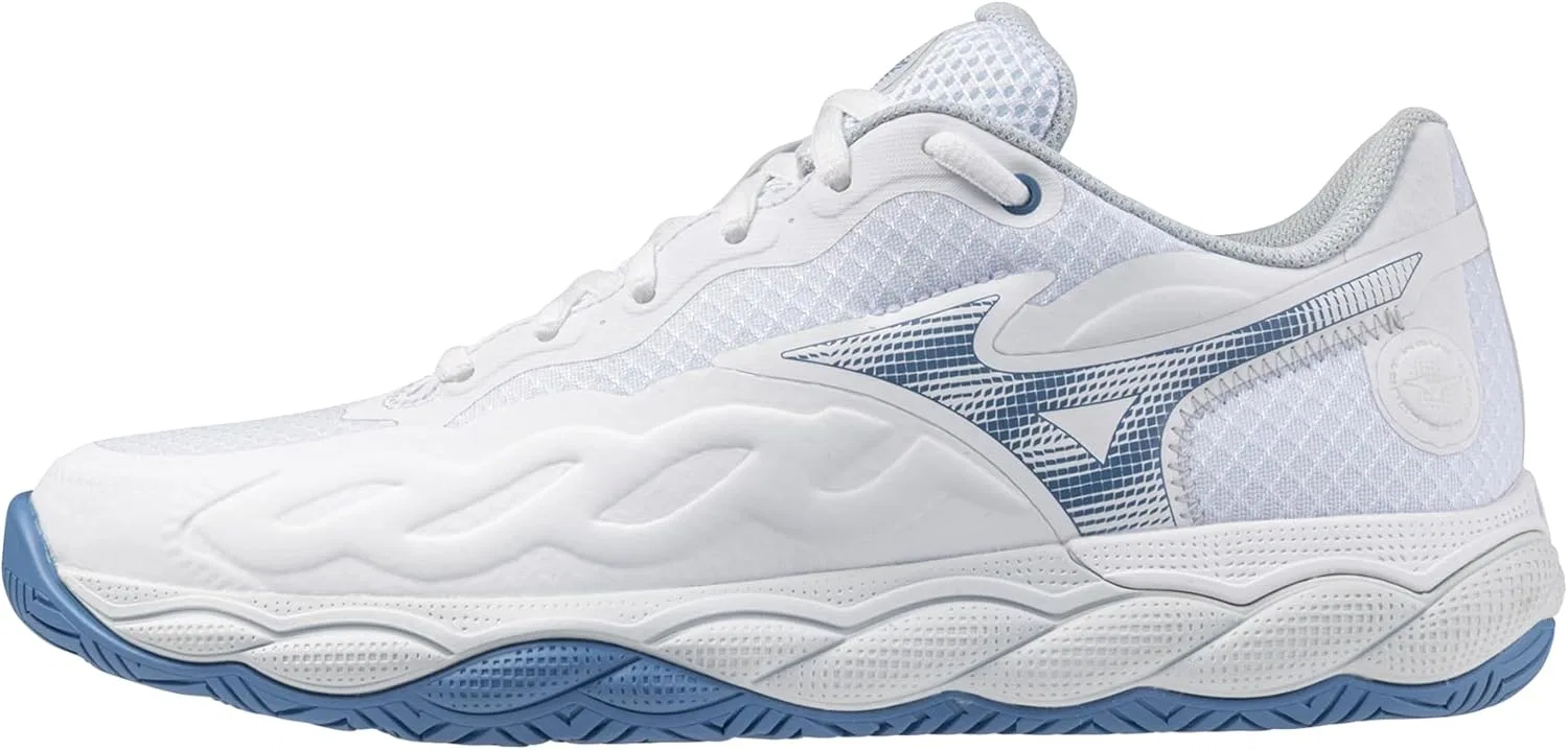 Кроссовки теннисные Mizuno Wave Enforce Court AC, белые/Parisian Blue