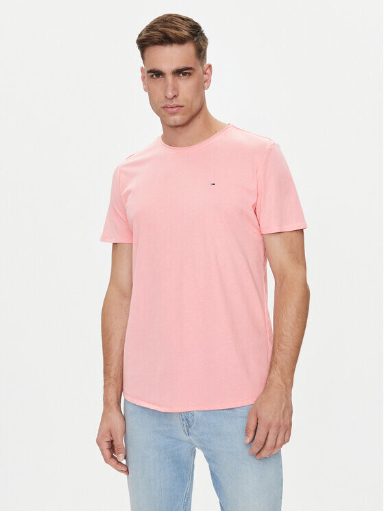 

Футболка узкого кроя Tommy Jeans, розовый