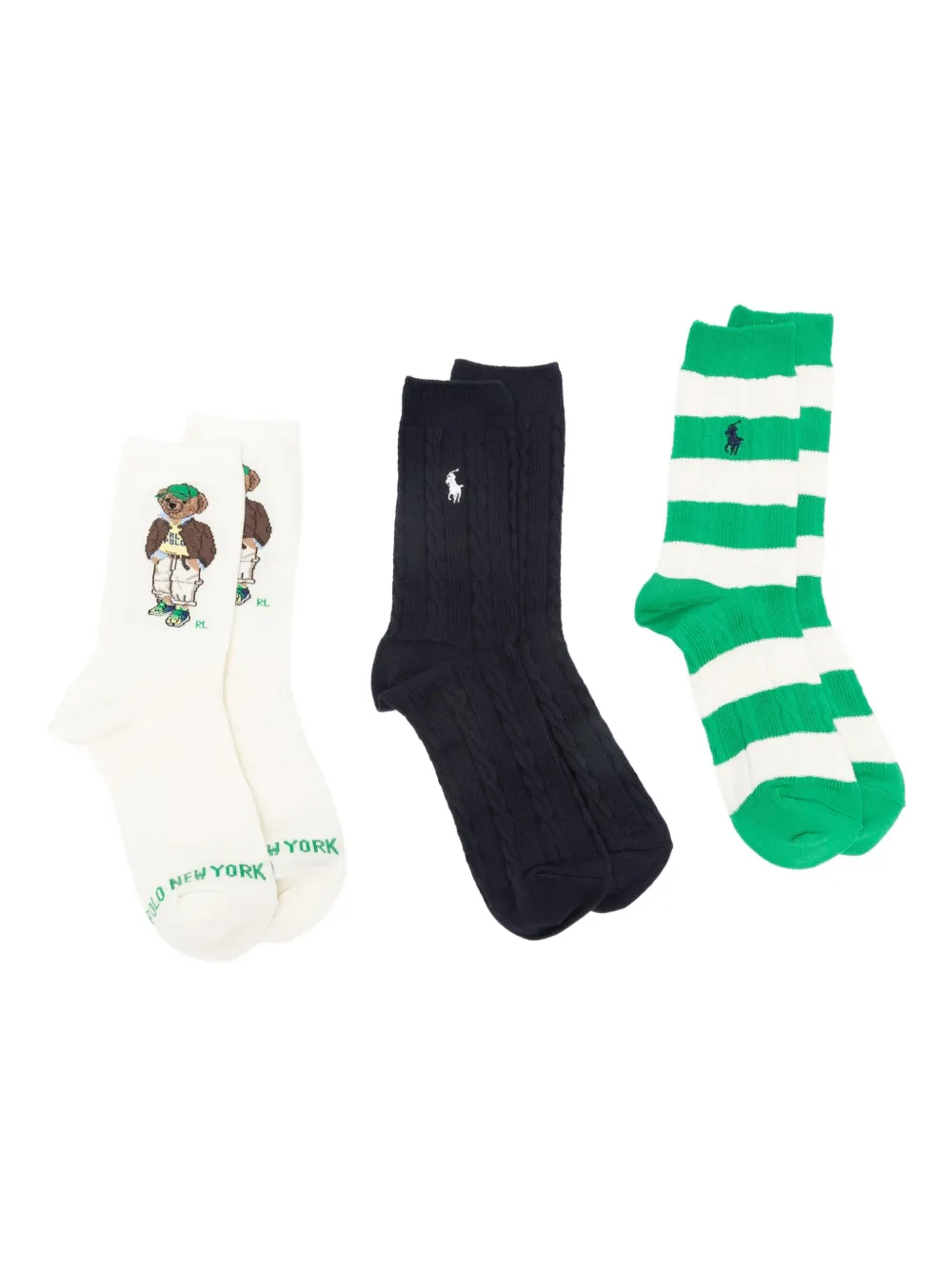

Классические вязаные носки с медвежонком Polo POLO RALPH LAUREN, зеленый