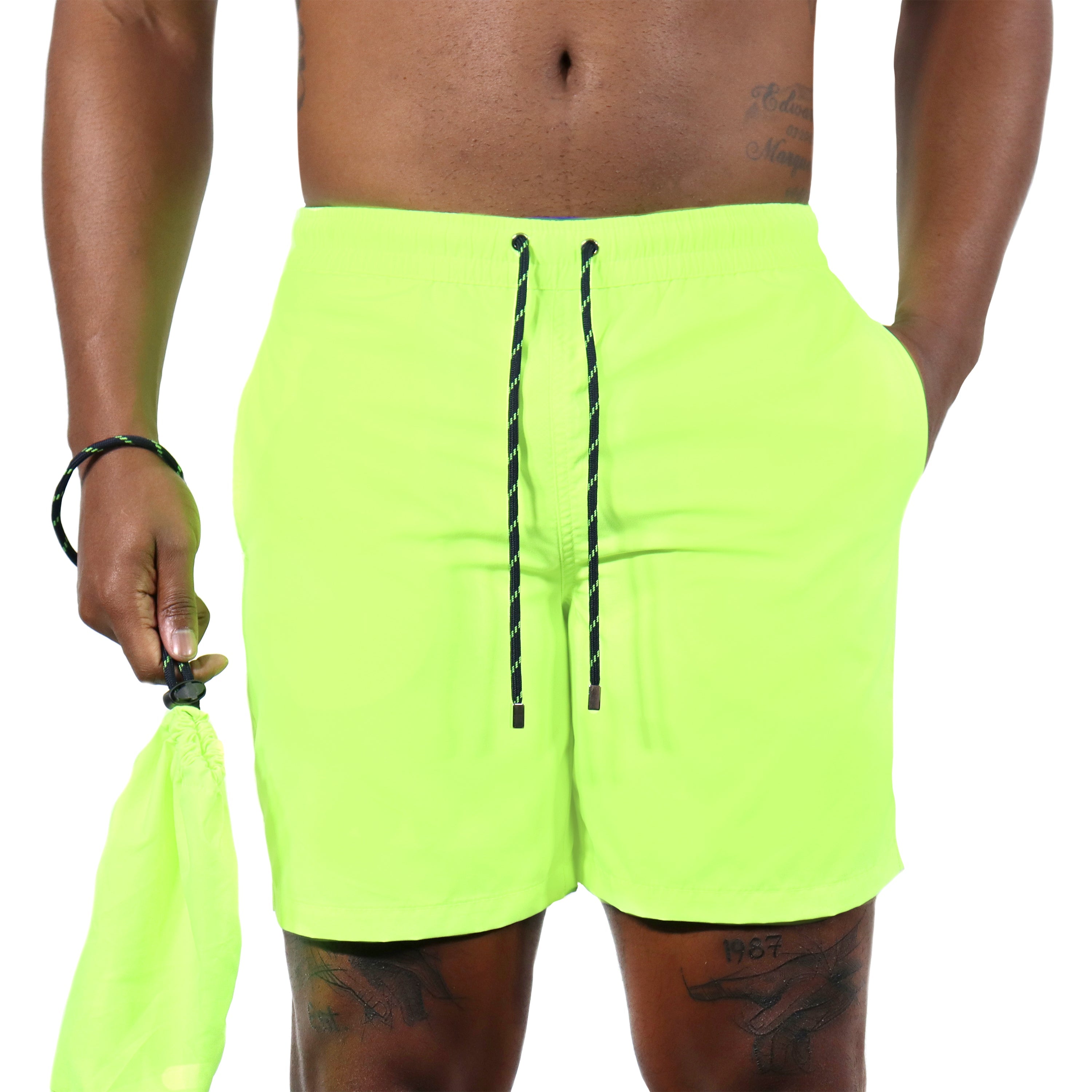 

Мужские пляжные шорты Luchiano Visconti, цвет highlighter yellow