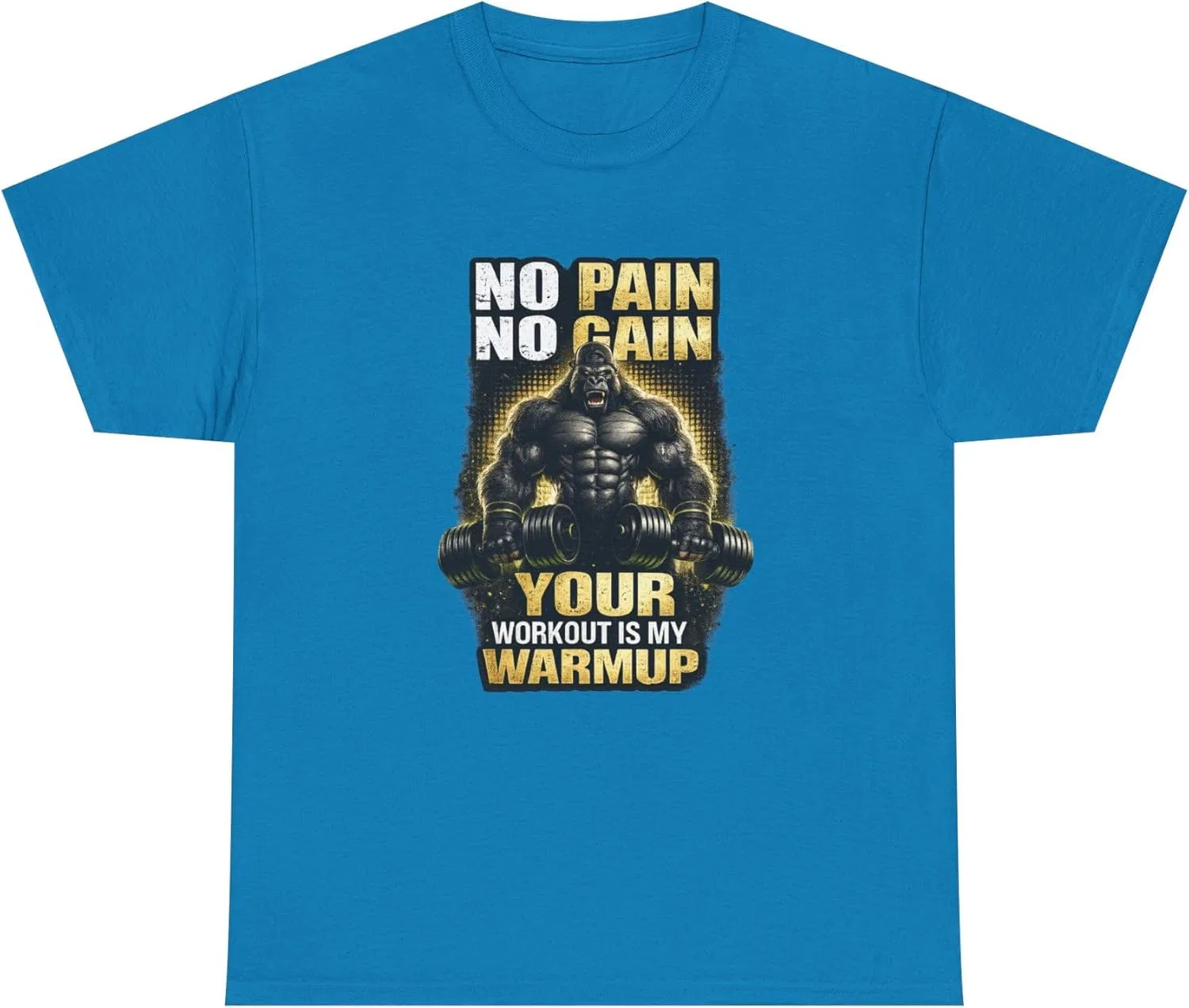 Футболка с принтом No Pain No Gain, GENERIC, сапфировый