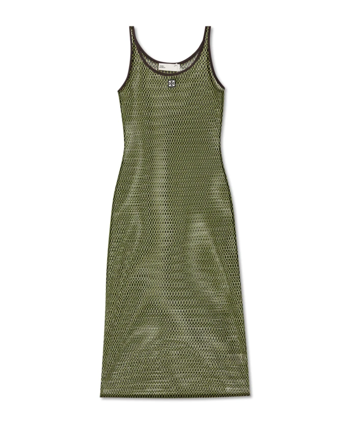 

Прозрачное платье на тонких бретельках Tory Burch, зеленый