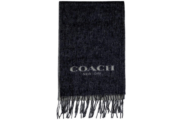 

Трикотажный шарф унисекс COACH, Черный в комплекте с подарочным пакетом