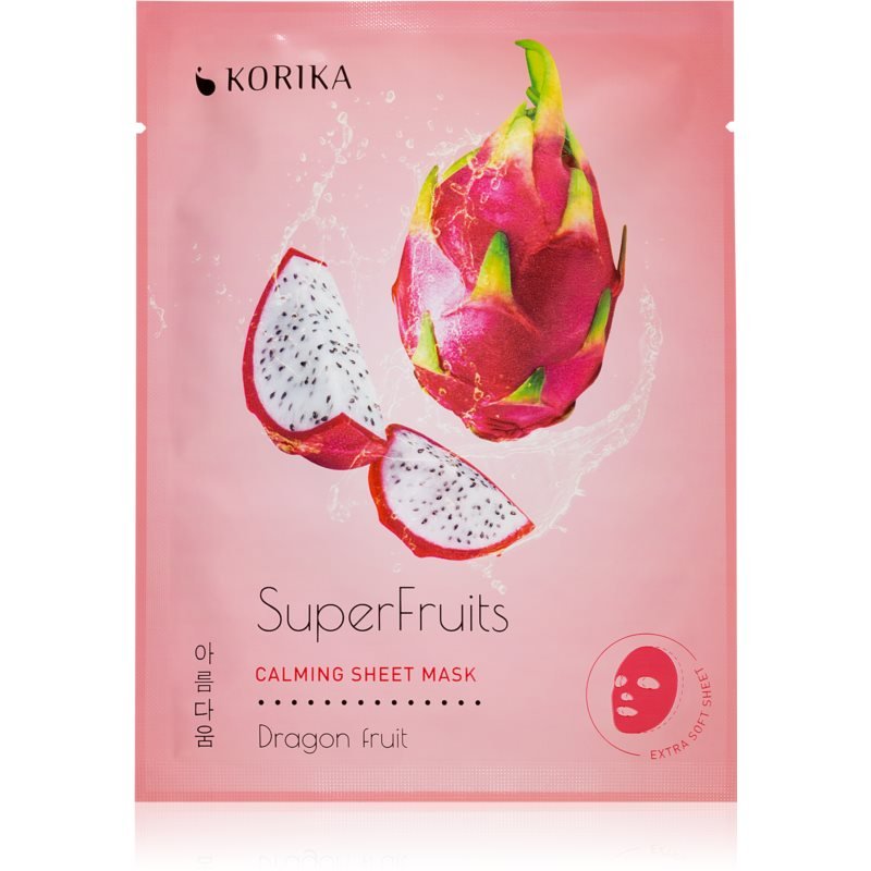 

KORIKA SuperFruits Dragon Fruit - Успокаивающая тканевая маска с экстрактом дракона 25 г