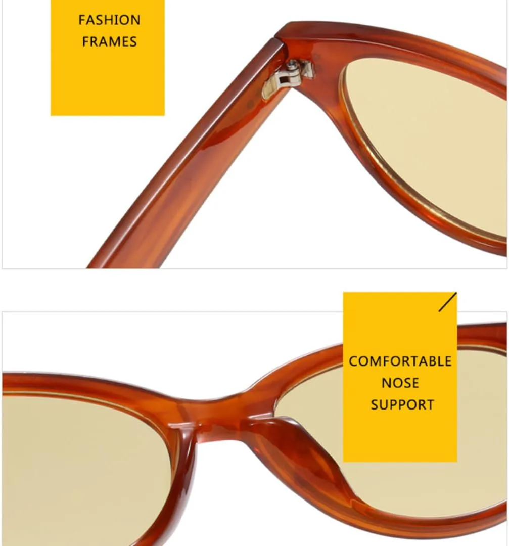 

Солнцезащитные очки с защитой UV400 | «Кошачий глаз», маленькая оправа | для женщин и мужчин, для занятий спортом на открытом воздухе и вождения DSVIGF, Pink Tea