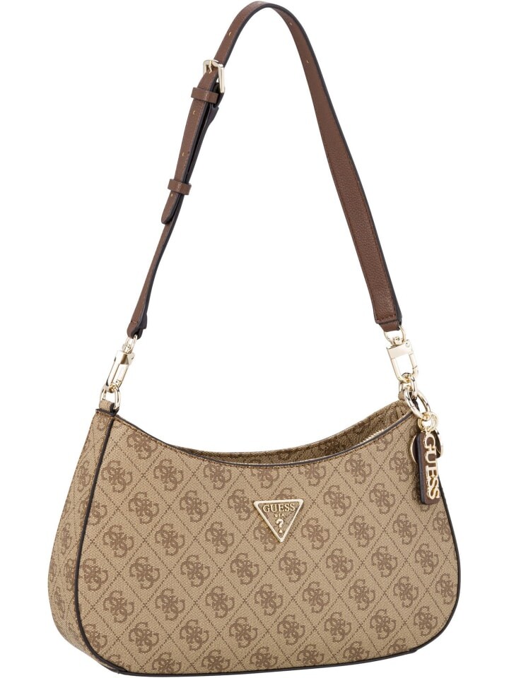 

Наплечная сумка Guess Schultertasche Noelle Top Zip Shoulder Bag, цвет Latte Logo Brown