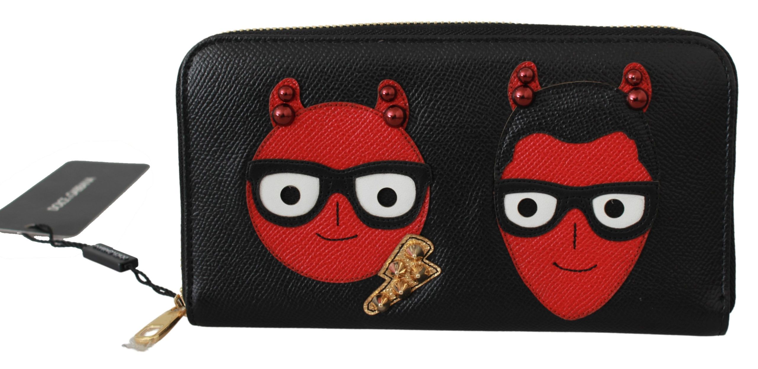 

Элегантный черный континентальный кошелек-клатч Dolce & Gabbana