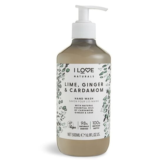 

Гель для мытья рук, лайм, имбирь и кардамон, 500 мл I Love Naturals Hand Wash