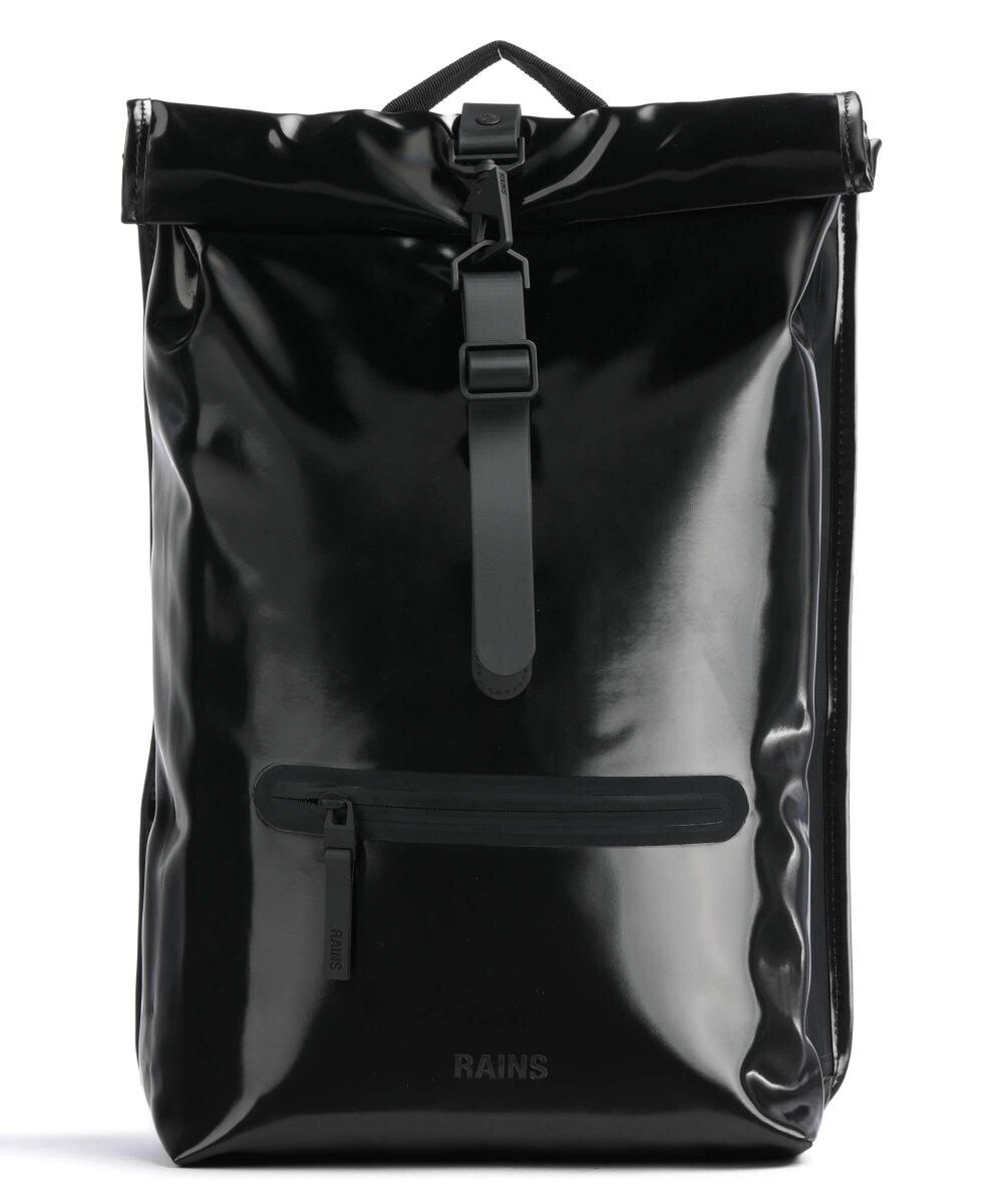 

Рюкзак Rolltop полиуретан, полиэстер Rains, черный