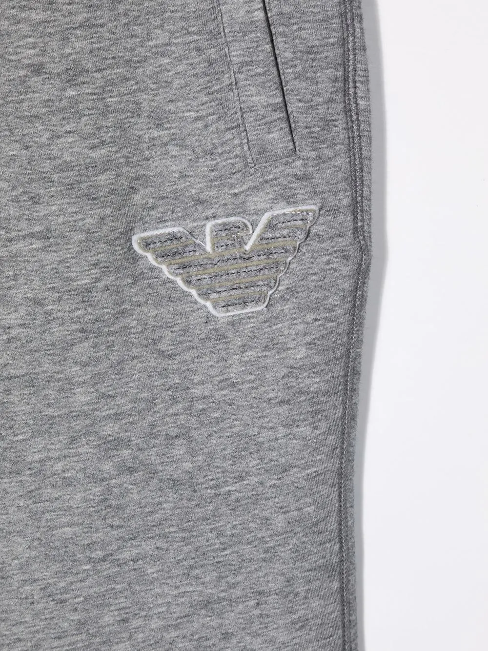 Спортивные брюки с вышитым логотипом Emporio Armani Kids, серый — фото 3