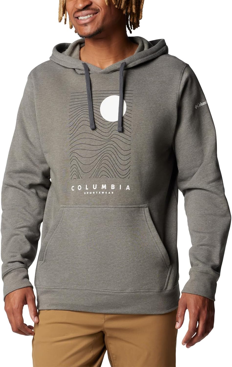 

Куртка-толстовка Columbia мужская Trek Hoodie, Charcoal Heather/Linear Drifts