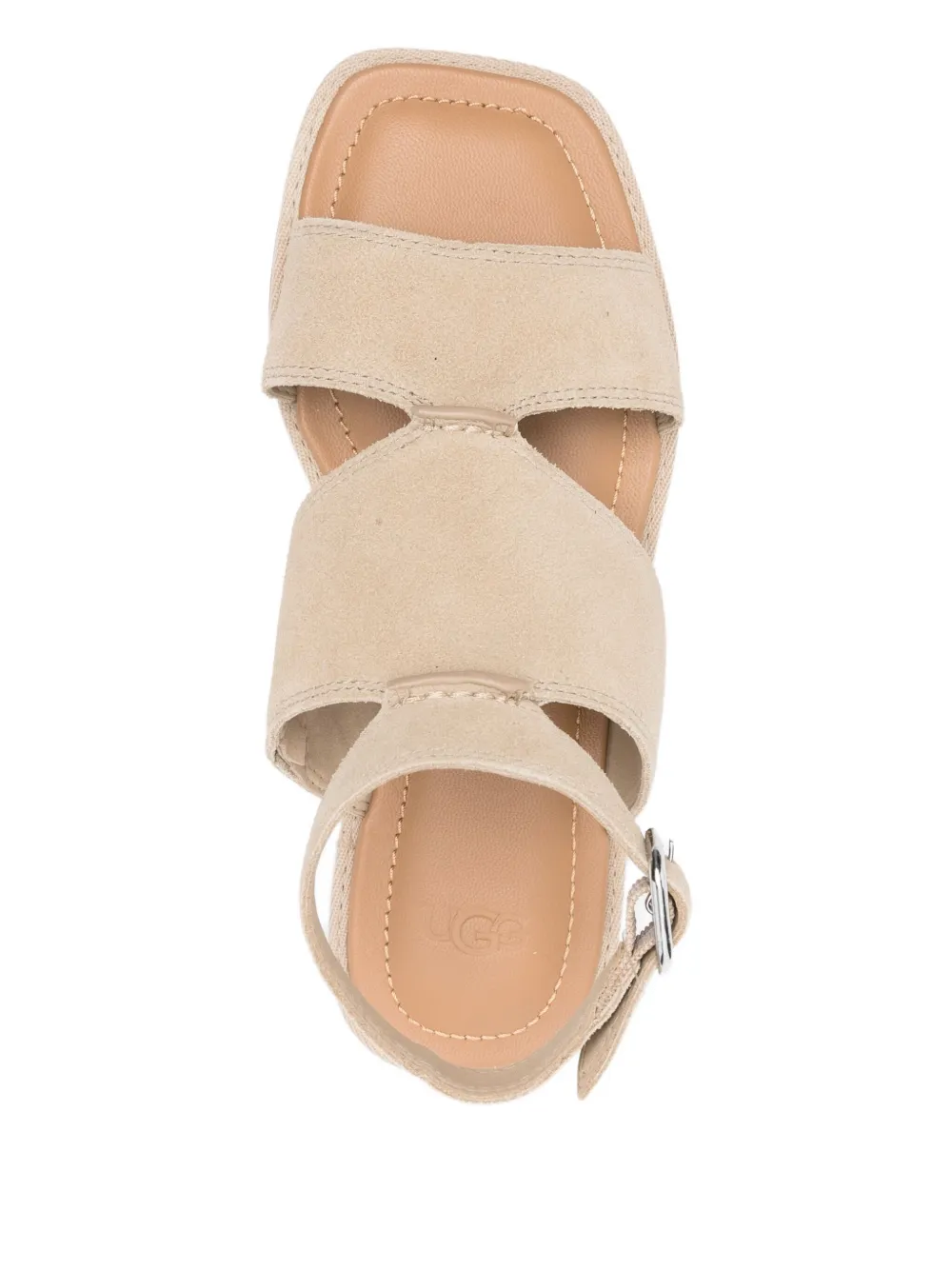 Замшевые сандалии с ремешком на щиколотке Delray R 2.400 UGG, нейтральный — фото 4
