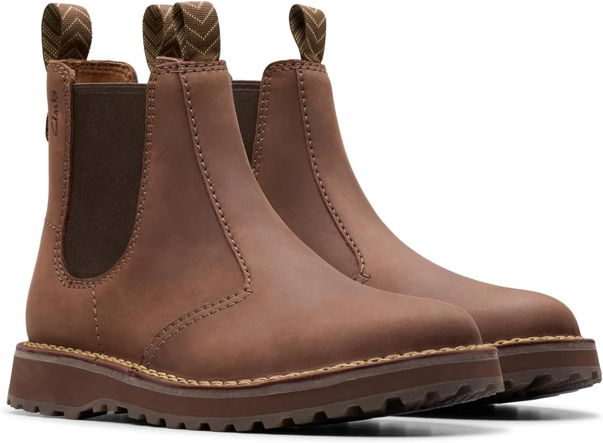Мужские кожаные ботинки Clarks Solsbury Easy, темно-коричневый — фото 4