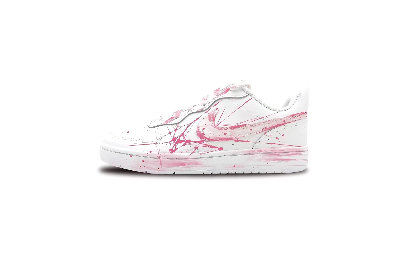 

Court Borough Pink, Mesh, Love Net Low top Skateboard Shoes Kids' Nike, белый