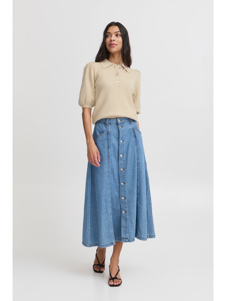 

B. young Джемпер BYNONINA SS 2 - вязаный, стандартный крой, цвет "цементный меланж"