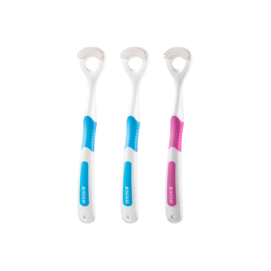 

Скребок для языка с щетинками Micron, 2 шт/3 шт EBISU, Micron Bristle Tongue Cleaner 3 Pcs (Random Color)