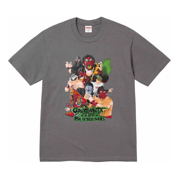 

Футболка great muta charcoal t-shirt 'grey' Supreme, серый