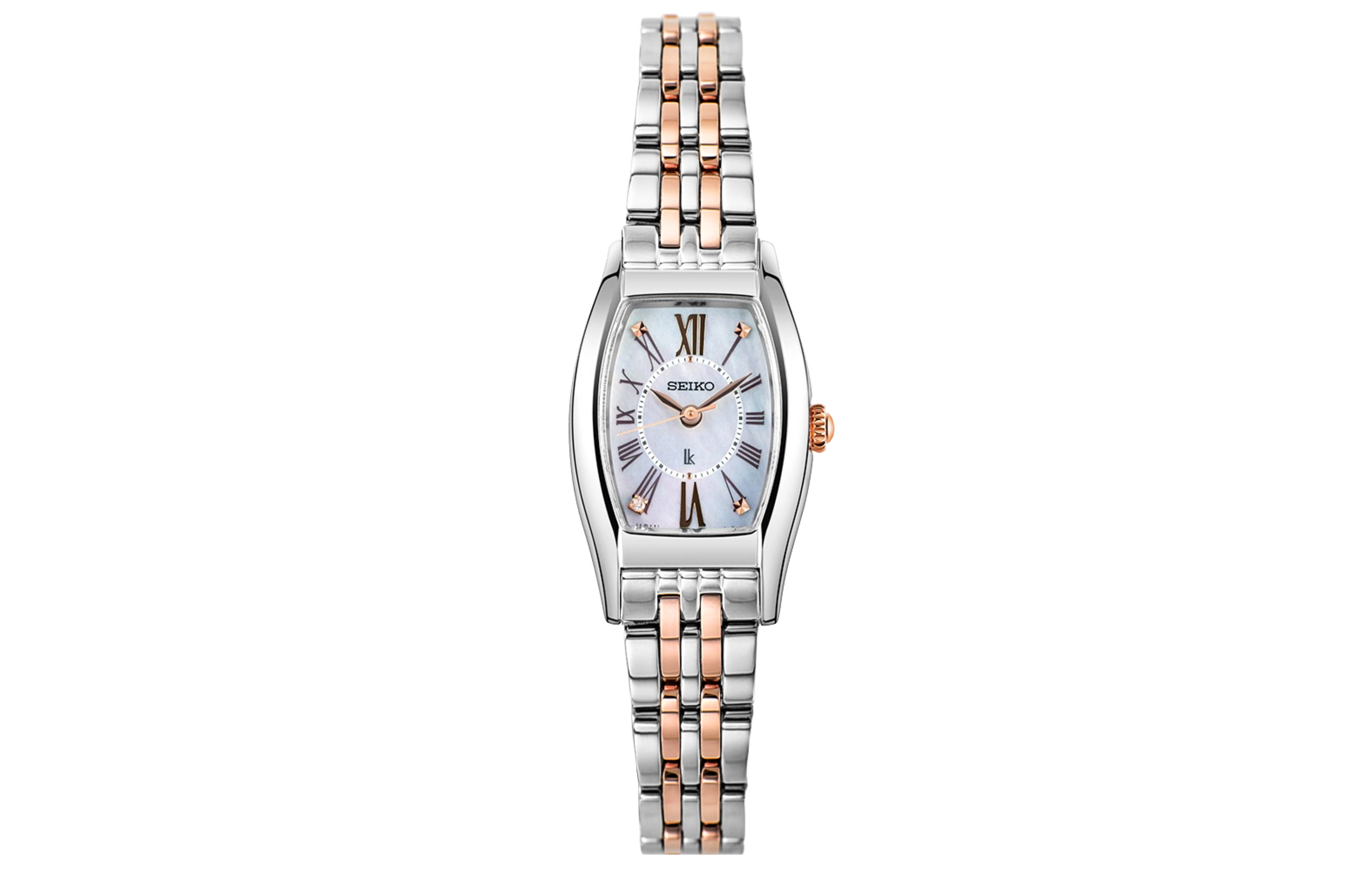 

SEIKO Часы Women's Cocktail Series Watch, Interlocking Rose Gold Mother-of-Pearl Watch Dial