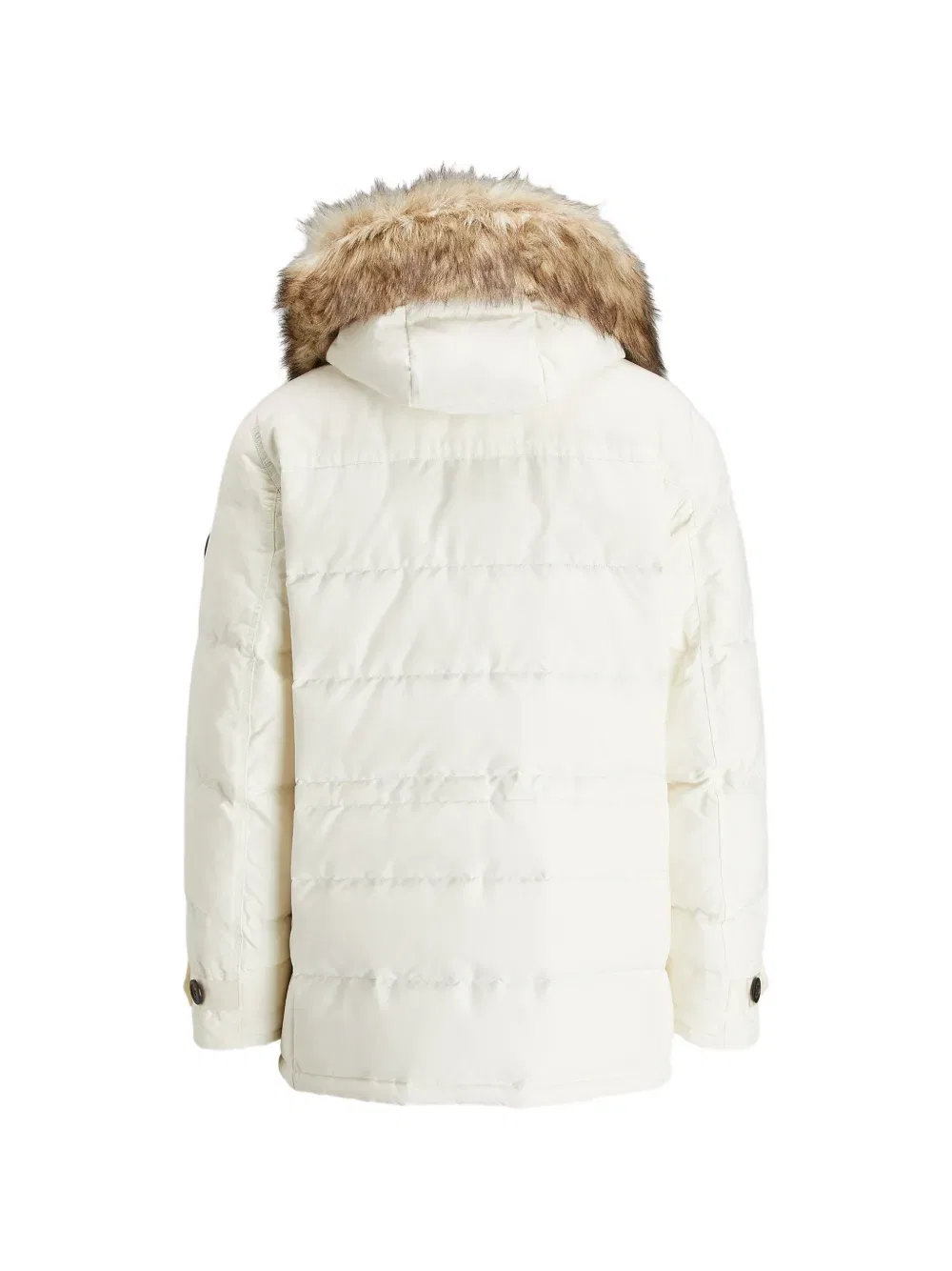 Пальто с капюшоном из искусственного меха Polo Ralph Lauren, белый — фото 2