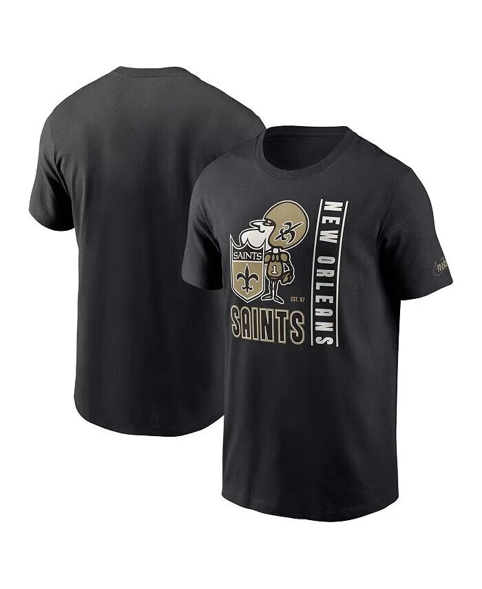 

Мужская черная футболка New Orleans Saints Lockup Essential Nike