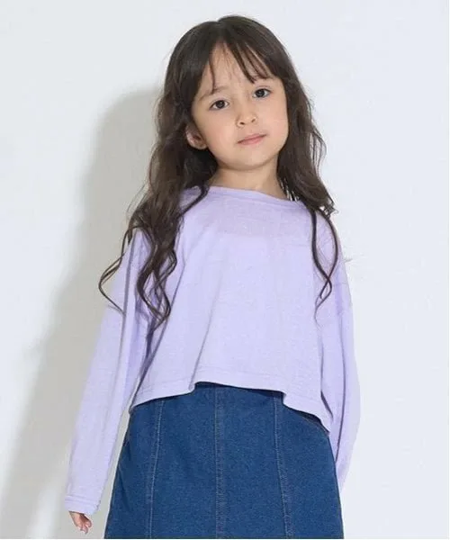 Комплект из короткой прозрачной футболки с длинными рукавами и майки Lycee mine, Lavender