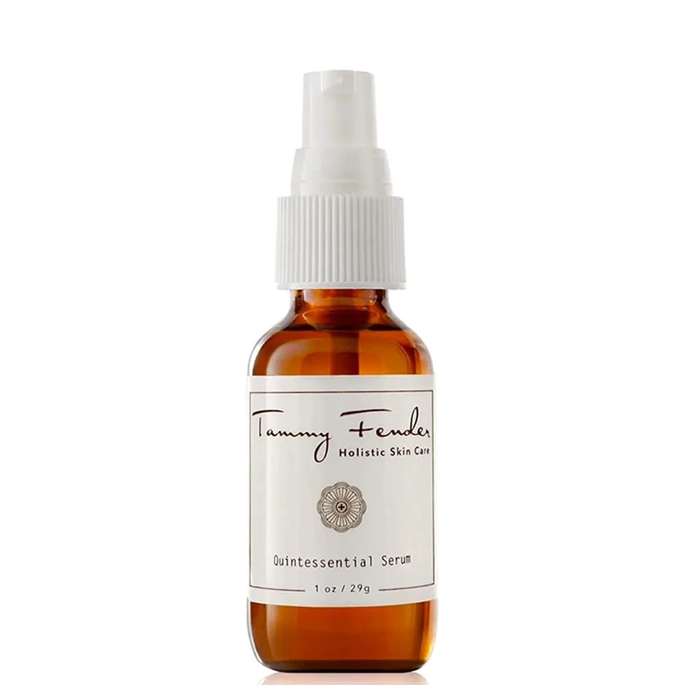 Tammy Fender Quintessential Serum, натуральный, органический, нетоксичный уход, без жестокости, ультраконцентрированная сыворотка для увлажнения, восстановления, успокоения и укрепления, для всех типов кожи (30 мл) 28.35 г (1 шт.)
