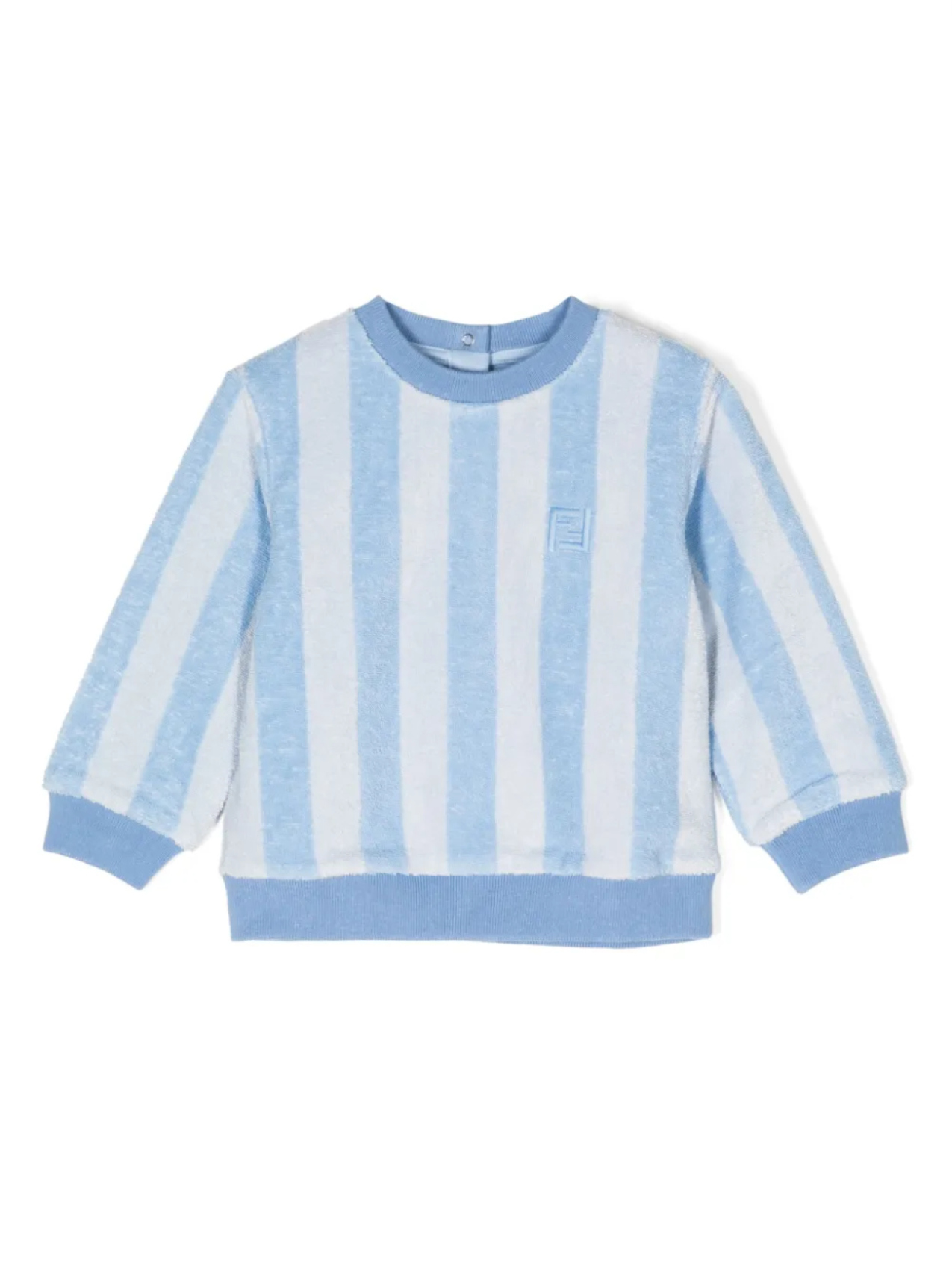 

Полосатая толстовка с вышитым логотипом FF Fendi Kids, синий