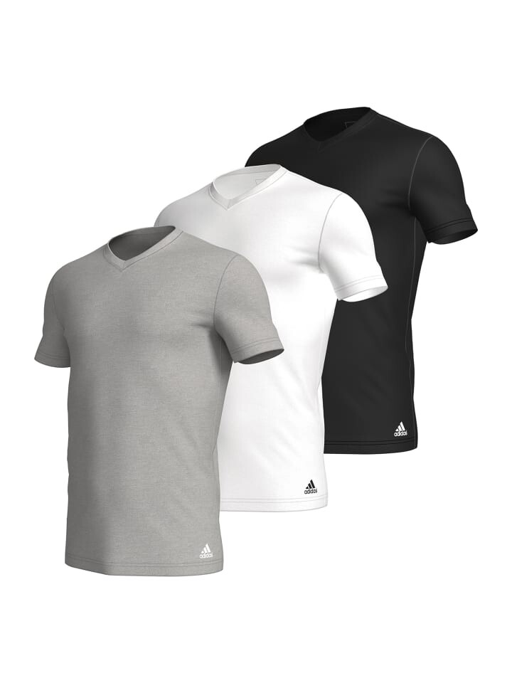 

Майка adidas T Shirt V NECK, цвет schwarz, grau, weiß