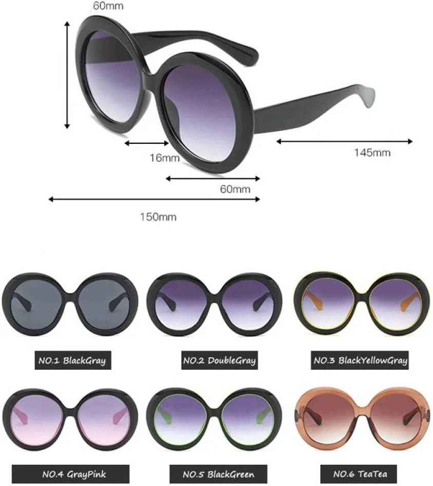 

Солнцезащитные очки круглой формы большого размера для женщин, овальные солнцезащитные очки для женщин/мужчин, винтажные очки для женщин (2027 год) MTZJH, Blackgreen