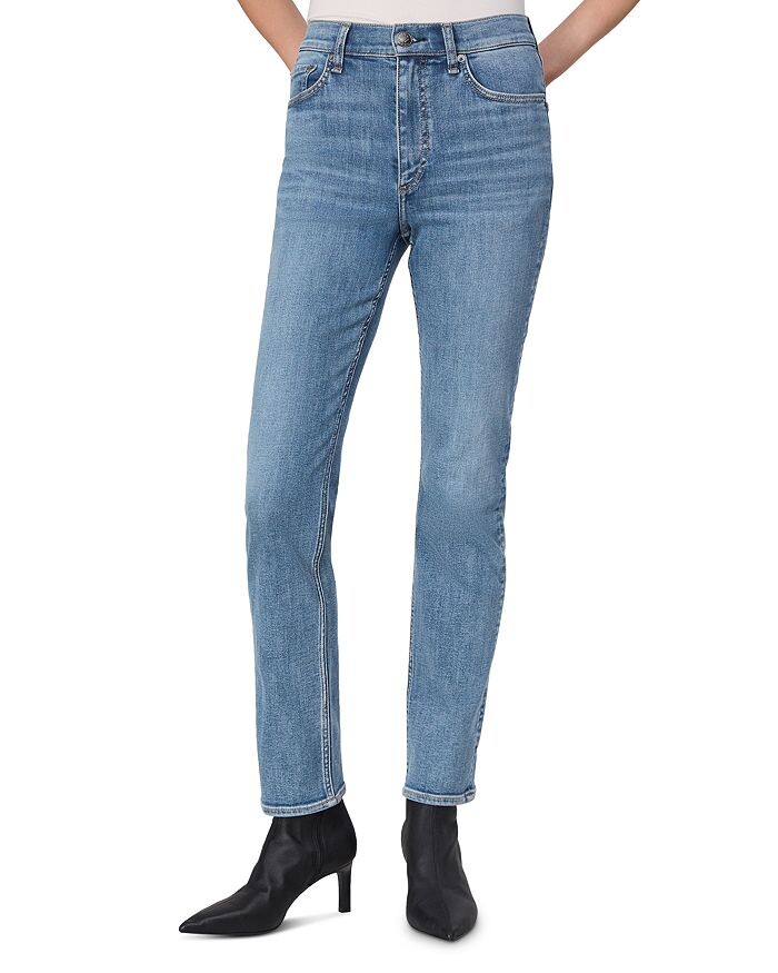 

Джинсы узкого кроя с высокой посадкой Flexi Wren rag &bone в цвете Mack rag & bone, синий