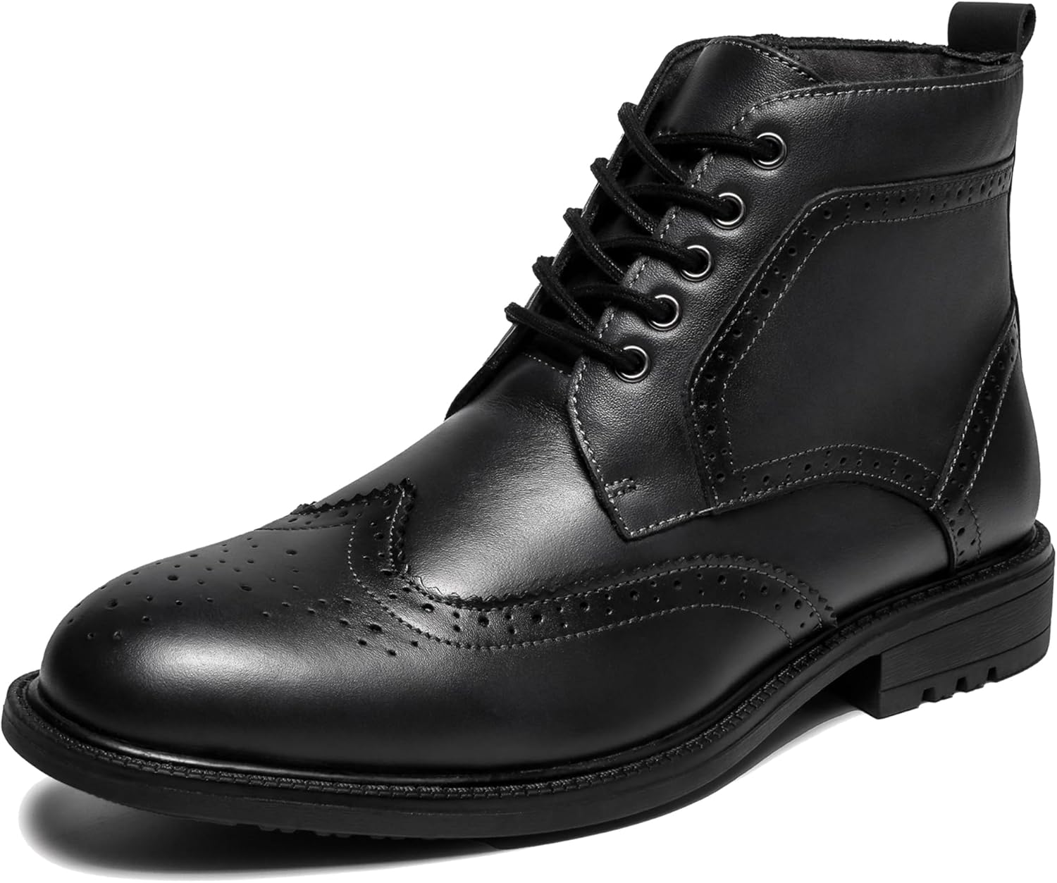 

Мужские модные ботинки - черные классические броги из натуральной кожи, оксфорды на щиколотку Arcbrothers