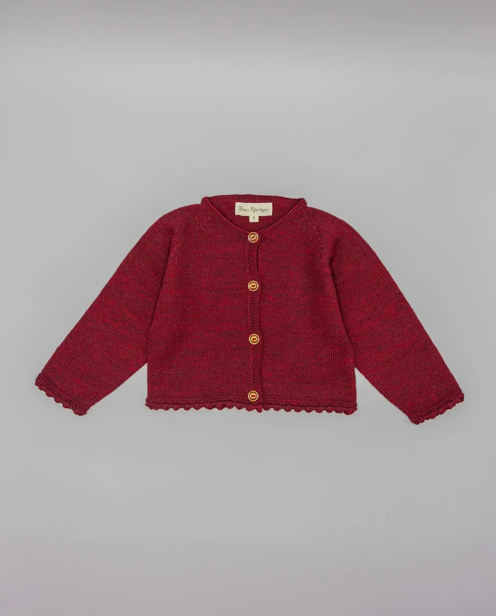 

Вязаная детская куртка Fina Ejerique, гранатовый