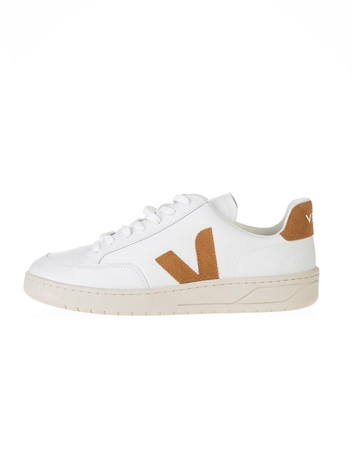 Низкие кроссовки Veja Leder V 12, цвет weiß/hellbraun