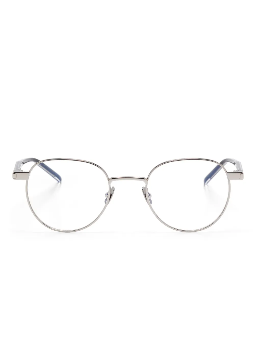 

Очки в круглой оправе Saint Laurent Eyewear, серебяный