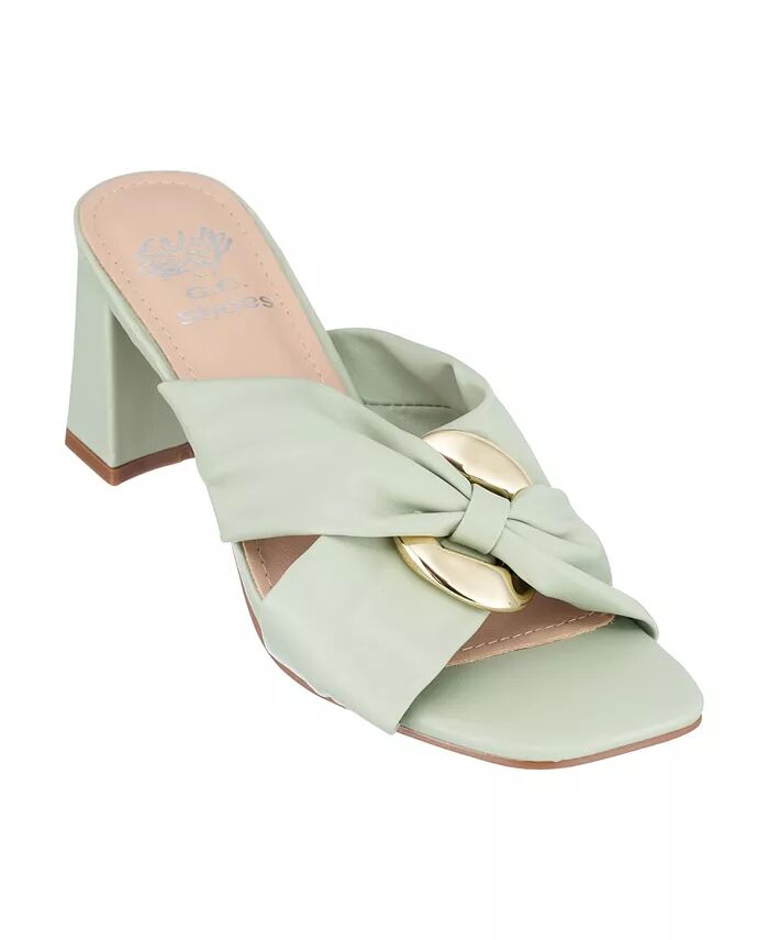 Женские босоножки Zane на каблуке GC Shoes, зеленый