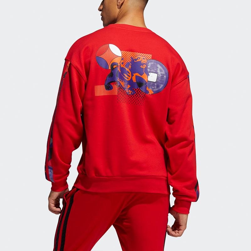 Футболка мужская Adidas светло-алая — фото 3