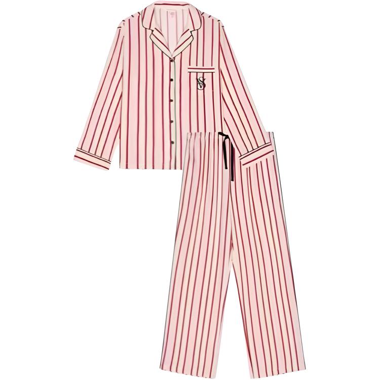 

Пижамный комплект плотная текстура легкий струящийся женский Victoria's Secret, красный