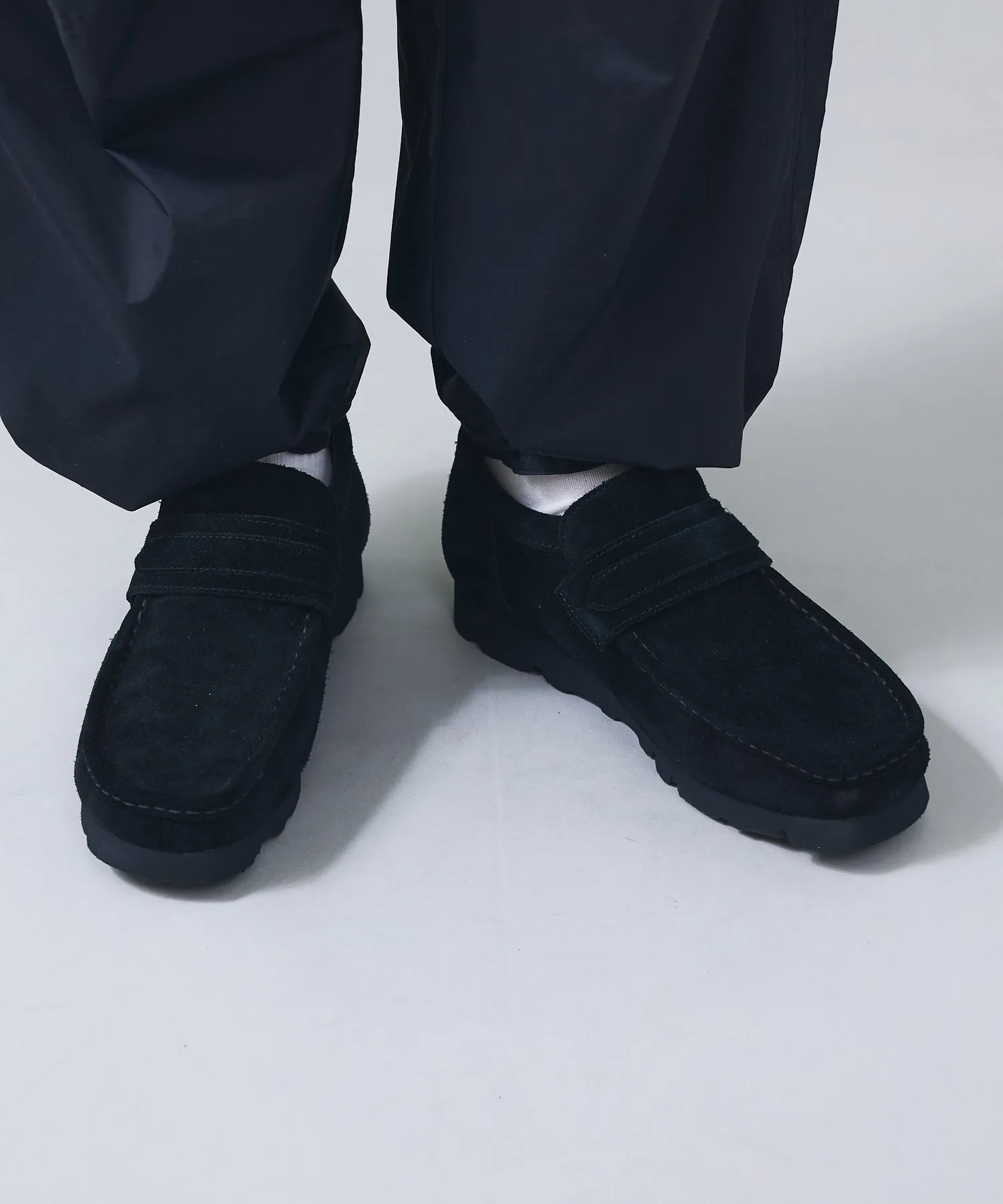 Мужские/женские лоферы Clarks Wallabee Loafer GTX чёрные