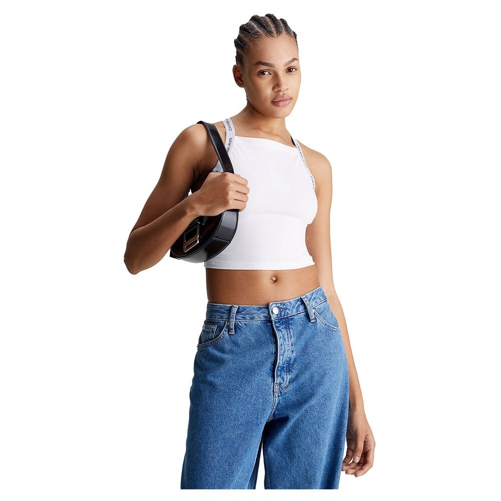 

Футболка Calvin Klein Jeans Logo Elastic Strappy, белый