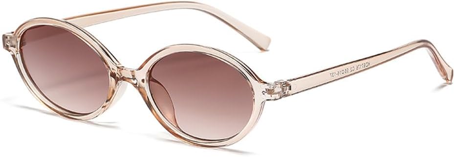 

Классические солнцезащитные очки в маленькой овальной оправе для женщин и мужчин, модные солнцезащитные очки с леопардовым принтом, коричневые, ретро, ​​разноцветные TYUVIVO, Champagne