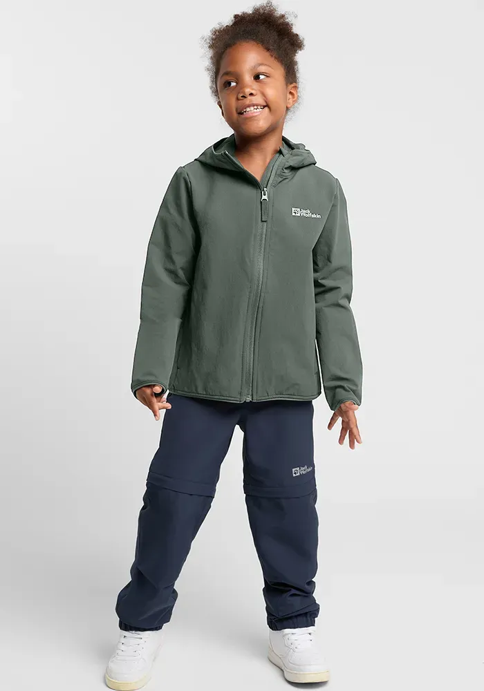 

Куртка из софтшелла Jack Wolfskin "SOLYD JACKET K", с капюшоном, зеленый